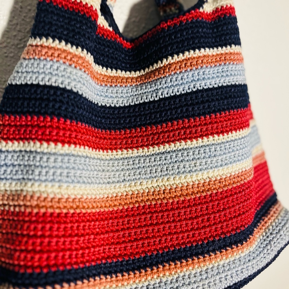 The Sak Original Crochet Mariner Striped Americana Shoulder Bag - Picture 4 of 8